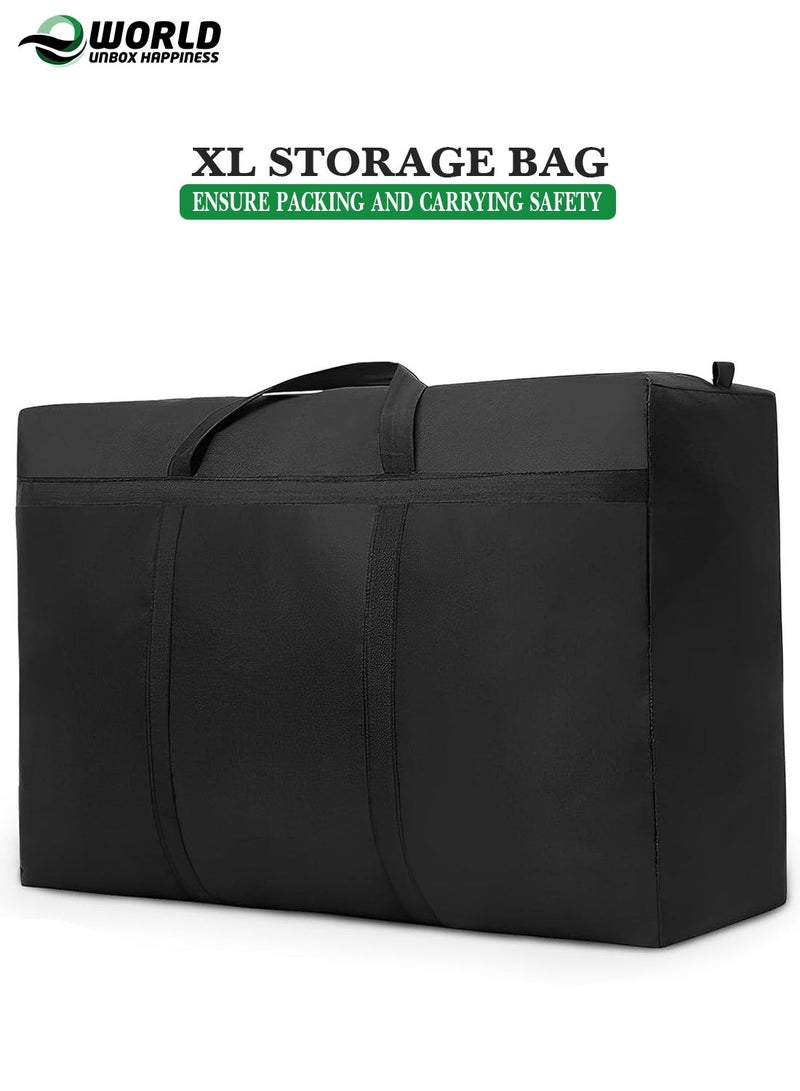 إي وورلد حقيبة تخزين ونقل كبيرة بسعة 180 لتر مع سحّابات قوية ومقابض متينة | حقيبة تنظيم مقاومة للماء لتخزين الملابس والأغطية والسفر | قابلة للطي لتوفير المساحة - Image 1